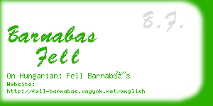 barnabas fell business card